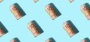 10-Euro-Scheine gerollt