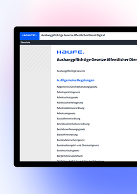 Aushangpflichtige Gesetze öffentlicher Dienst Digital