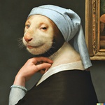 DALL·E 2023-01-31 12.44.32 - _A sea otter with a pearl earring_ by Johannes Vermeerle 02 2023