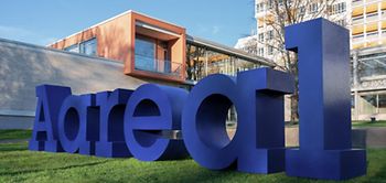 Aareal Bank Hauptsitz Wiesbaden Schriftzug