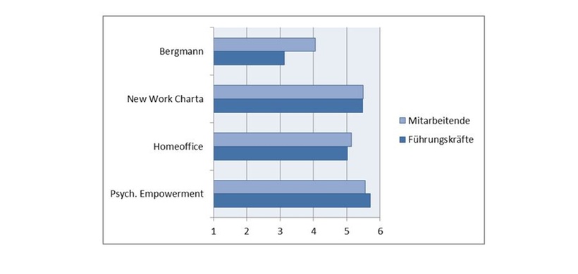 Abbildung 1: Zustimmung zu verschiedenen New-Work-Verständnissen