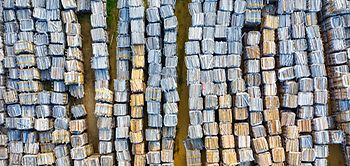 Abfall Papier Bündel