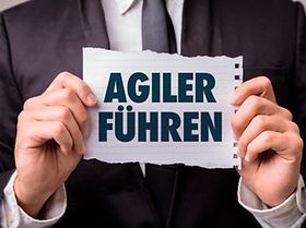 Agiler Führen Schild