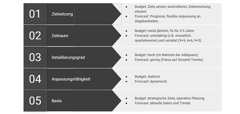 Ansatzpunkte für Budget und Forecast