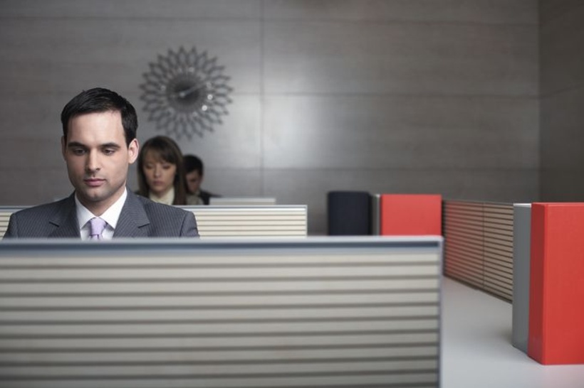 Arbeitnehmer im Großraumbüro