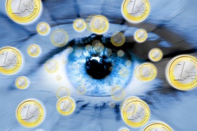Auge Effekt Münzen Euro Europa Zinsen