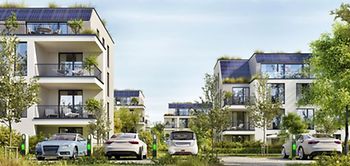 Auto-Stellplätze Parkplatz Wohnanlage Neubau