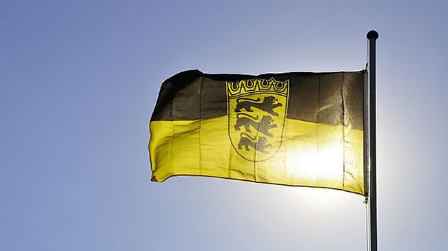 Baden-Württemberg Fahne im Wind