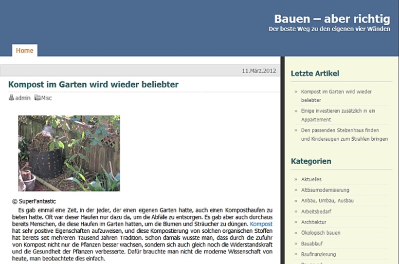 Bauen - aber richtig- Blog