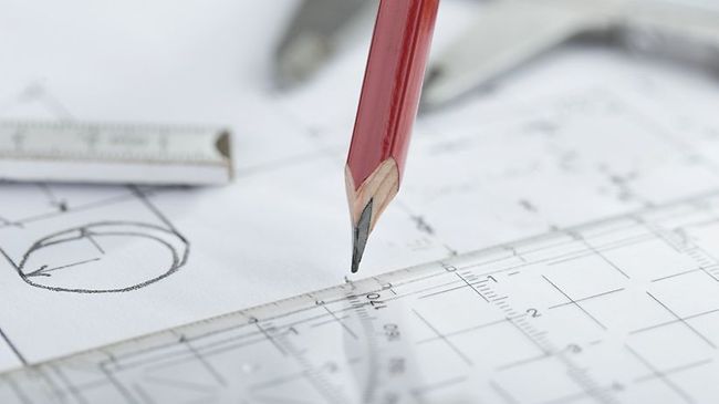 Bauplanung Bauplan Lineal Bleistift