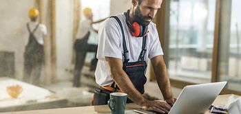 Baustelle Haus Wohngebäude Innenbereich Handwerker