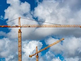 Kräne Himmel Konstruktion Baukran Bauen