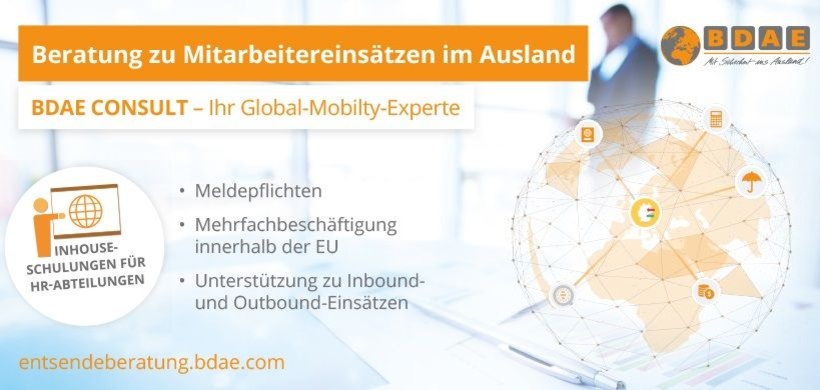 Beratung zu Mitarbeitereinsätzen im Ausland