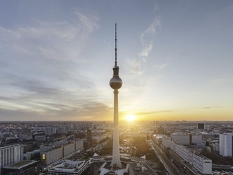 Berlin Alex Sonnenuntergang Sonnenaufgang