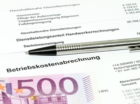 Betriebskostenabrechnung Stift Auflistung Geldschein