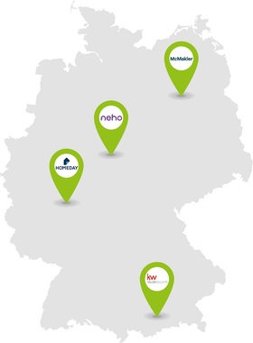Bild Infografik Deutschlandkarte Hybridmakler