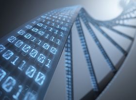 Binärzahlen die wie eine DNA-Matrix aussehen