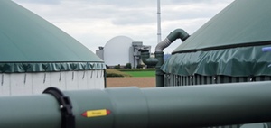 Wärmeabgabe aus einer Biogas-Anlage