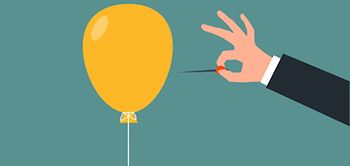 Blase Bubble Ballon Nadel Risiko Immobilienblase