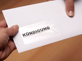 Brief mit Aufschrift Kündigung