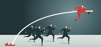 Business-Mann, Sport Training, Illustration