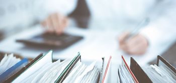 Business Person Aktenordner Taschenrechner