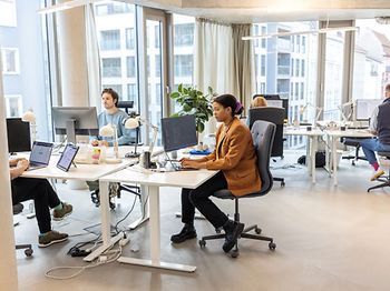 Businessmitarbeiter arbeiten an einem StartUp