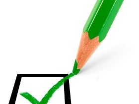 Checkliste grüner Haken