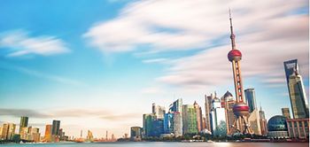 China Stadt Shanghai Metropole Wolkenkratzer Hochhäuser