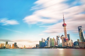 China Stadt Shanghai Metropole Wolkenkratzer Hochhäuser
