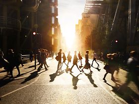 City Urban Stadt People Leute Rush Hour Bewegung