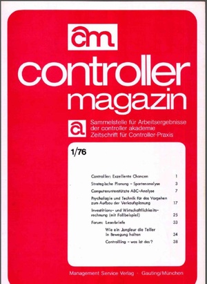 Controller Magazin Ausgabe 1/1976 | Controller Magazin