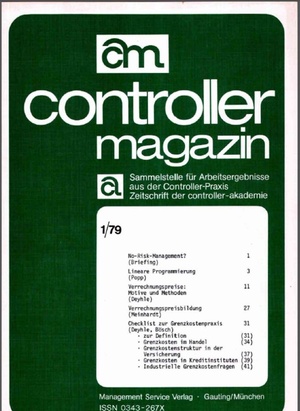 Controller Magazin Ausgabe 1/1979 | Controller Magazin