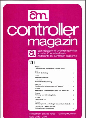 Controller Magazin Ausgabe 1/1981 | Controller Magazin