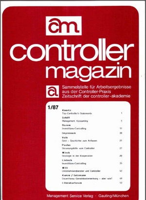 Controller Magazin Ausgabe 1/1987 | Controller Magazin