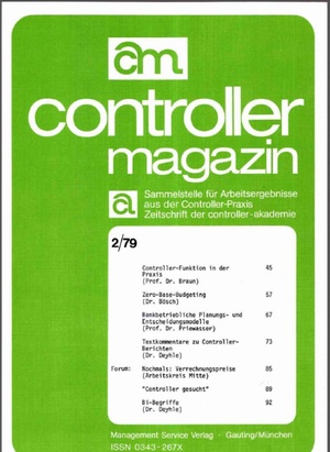 Controller Magazin Ausgabe 2/1979 | Controller Magazin