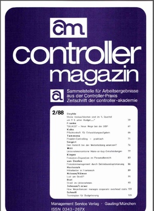 Controller Magazin Ausgabe 2/1988 | Controller Magazin
