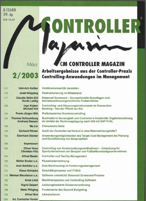 Controller Magazin Ausgabe 2/2003 | Controller Magazin