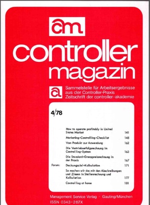 Controller Magazin Ausgabe 4/1978 | Controller Magazin