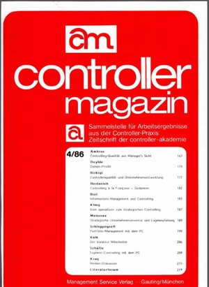Controller Magazin Ausgabe 4/1986 | Controller Magazin