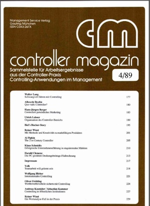 Controller Magazin Ausgabe 4/1989 | Controller Magazin