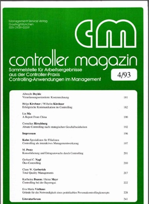 Controller Magazin Ausgabe 04/1993 | Controller Magazin