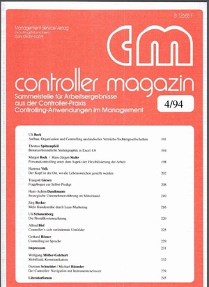 Controller Magazin Ausgabe 04/1994 | Controller Magazin