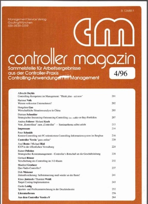 Controller Magazin Ausgabe 4/1996 | Controller Magazin