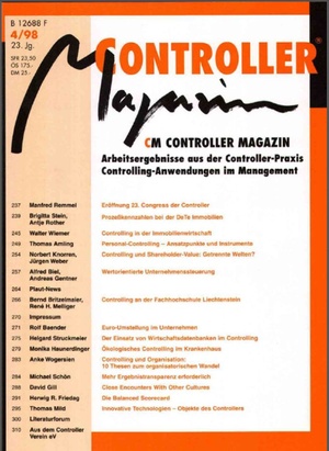 Controller Magazin Ausgabe 4/1998 | Controller Magazin