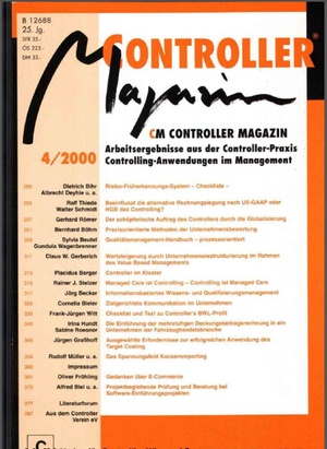 Controller Magazin Ausgabe4/2000 | Controller Magazin