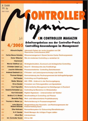 Controller Magazin Ausgabe 4/2005 | Controller Magazin