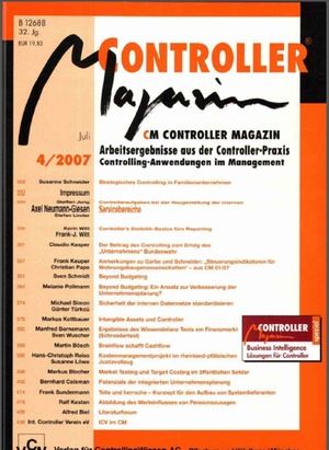 Controller Magazin Ausgabe 4/2007 | Controller Magazin