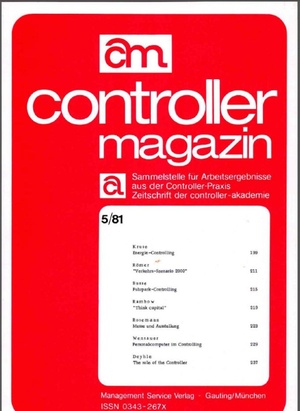 Controller Magazin Ausgabe 5/1981 | Controller Magazin