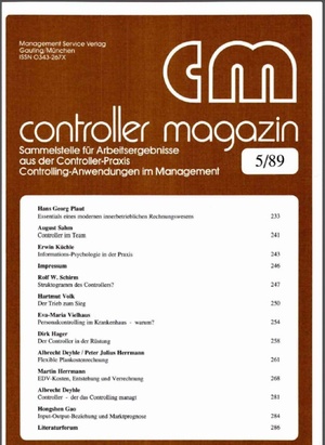 Controller Magazin Ausgabe 5/1989 | Controller Magazin
